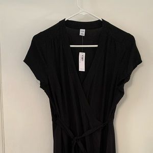 Black Old Navy wrap dress, new with tags